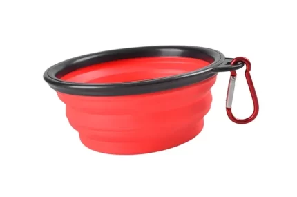 Gamelle pour chiens - Bouteille souple et pliable - ROUGE - 1000ml