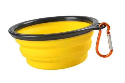 Gamelle pour chiens - Bouteille souple et pliable - JAUNE - 1000ml