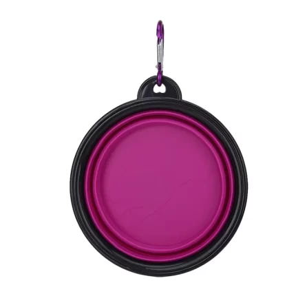 Gamelle pour chiens - Bouteille souple et pliable - VIOLET - 1000ml