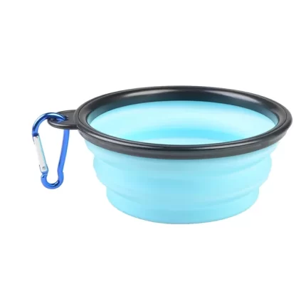 Gamelle pour chiens - Bouteille souple et pliable - BLEU CIEL - 350ml