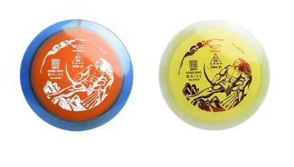 Frisbee Yikun Disc-Golf Distance Driver HOUYI Glaze Line - Rouge et Vert