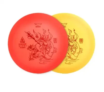 Frisbee Yikun Disc-Golf Distance Driver RONG Swift Line - Rouge et Jaune