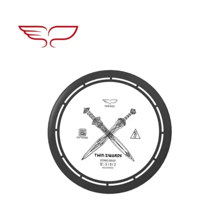 Frisbee Yikun Disc-Golf Distance Driver TWIN SWORDS Noir Turtoise Line