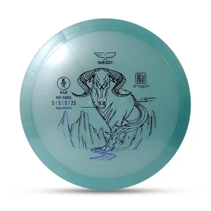 Disc Golf YIKUN Mid-Range KUI Dragon Line Bleu