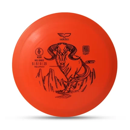 Disc Golf YIKUN Mid-Range KUI Tiger Line Orange